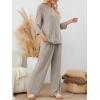 imageLILLUSORY Womens 2 Piece Lounge Sets Pajamas Matching Outfits 2025 34 Sleeve Fall Clothes Vacation Comfy Casual SweatsuitsKhaki