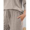 imageLILLUSORY Womens 2 Piece Lounge Sets Pajamas Matching Outfits 2025 34 Sleeve Fall Clothes Vacation Comfy Casual SweatsuitsKhaki