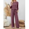 imageLILLUSORY Womens 2 Piece Lounge Sets Pajamas Matching Outfits 2025 34 Sleeve Fall Clothes Vacation Comfy Casual SweatsuitsWinered