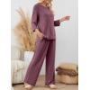 imageLILLUSORY Womens 2 Piece Lounge Sets Pajamas Matching Outfits 2025 34 Sleeve Fall Clothes Vacation Comfy Casual SweatsuitsWinered