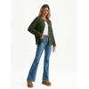 imageLILLUSORY Womens Cardigan Sweaters Cable Knit Crochet Cotton Fall Jackets Button Up Chunky Trendy OutfitsArmygreen