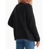 imageLILLUSORY Womens Cardigan Sweaters Cable Knit Crochet Cotton Fall Jackets Button Up Chunky Trendy OutfitsBlack