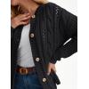 imageLILLUSORY Womens Cardigan Sweaters Cable Knit Crochet Cotton Fall Jackets Button Up Chunky Trendy OutfitsBlack