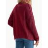 imageLILLUSORY Womens Cardigan Sweaters Cable Knit Crochet Cotton Fall Jackets Button Up Chunky Trendy OutfitsRed