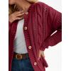 imageLILLUSORY Womens Cardigan Sweaters Cable Knit Crochet Cotton Fall Jackets Button Up Chunky Trendy OutfitsRed