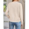 imageLILLUSORY Womens Cardigan Sweaters Long Sleeve Casual Lightweight Button Down VNeck Fall Clothes 2025Apricot