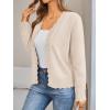imageLILLUSORY Womens Cardigan Sweaters Long Sleeve Casual Lightweight Button Down VNeck Fall Clothes 2025Apricot