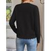 imageLILLUSORY Womens Cardigan Sweaters Long Sleeve Casual Lightweight Button Down VNeck Fall Clothes 2025Black
