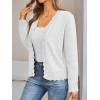 imageLILLUSORY Womens Cardigan Sweaters Long Sleeve Casual Lightweight Button Down VNeck Fall Clothes 2025Grey