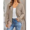imageLILLUSORY Womens Cardigan Sweaters Long Sleeve Casual Lightweight Button Down VNeck Fall Clothes 2025Khaki