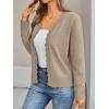 imageLILLUSORY Womens Cardigan Sweaters Long Sleeve Casual Lightweight Button Down VNeck Fall Clothes 2025Khaki