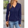 imageLILLUSORY Womens Cardigan Sweaters Long Sleeve Casual Lightweight Button Down VNeck Fall Clothes 2025Navy