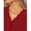 imageLILLUSORY Womens Cardigan Sweaters Long Sleeve Casual Lightweight Button Down VNeck Fall Clothes 2025Red