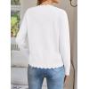 imageLILLUSORY Womens Cardigan Sweaters Long Sleeve Casual Lightweight Button Down VNeck Fall Clothes 2025White