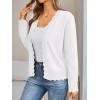 imageLILLUSORY Womens Cardigan Sweaters Long Sleeve Casual Lightweight Button Down VNeck Fall Clothes 2025White