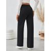 imageLILLUSORY Womens Casual Work Pants High Waisted Straight Leg Pant Business Dressy Trousers with PocketsBlack