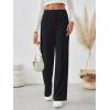 imageLILLUSORY Womens Casual Work Pants High Waisted Straight Leg Pant Business Dressy Trousers with PocketsBlack
