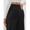 imageLILLUSORY Womens Casual Work Pants High Waisted Straight Leg Pant Business Dressy Trousers with PocketsBlack