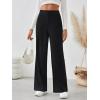 imageLILLUSORY Womens Casual Work Pants High Waisted Straight Leg Pant Business Dressy Trousers with PocketsBlack