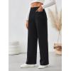 imageLILLUSORY Womens Casual Work Pants High Waisted Straight Leg Pant Business Dressy Trousers with PocketsBlack