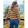 imageLILLUSORY Womens Cropped Striped Sweater Casual Pullover Ribbed Knit Cute Crewneck SweatersKhaki