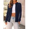 imageLILLUSORY Womens Fall Cardigan Sweaters 2025 Lightweight Oufits Clothes Fashion Trendy Long Sleeve Tops Casual JacketsNavy