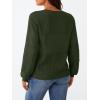 imageLILLUSORY Womens HollowedOut V Neck Sweater Business Casual Pullover TopsArmy Green