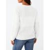 imageLILLUSORY Womens HollowedOut V Neck Sweater Business Casual Pullover TopsWhite