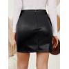 imageLILLUSORY Womens Leather Mini Fall Skirt with SlitBlack
