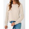imageLILLUSORY Womens Lightweight Sweater Fall Fashion 2025 Pullover Soft Basic Knit Dressy Casual Tops Winter Outfits ClothesAlmond