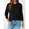 imageLILLUSORY Womens Lightweight Sweater Fall Fashion 2025 Pullover Soft Basic Knit Dressy Casual Tops Winter Outfits ClothesBlack