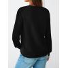 imageLILLUSORY Womens Lightweight Sweater Fall Fashion 2025 Pullover Soft Basic Knit Dressy Casual Tops Winter Outfits ClothesBlack