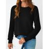 imageLILLUSORY Womens Lightweight Sweater Fall Fashion 2025 Pullover Soft Basic Knit Dressy Casual Tops Winter Outfits ClothesBlack