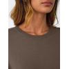 imageLILLUSORY Womens Lightweight Sweater Fall Fashion 2025 Pullover Soft Basic Knit Dressy Casual Tops Winter Outfits ClothesNutmeg