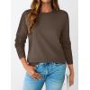 imageLILLUSORY Womens Lightweight Sweater Fall Fashion 2025 Pullover Soft Basic Knit Dressy Casual Tops Winter Outfits ClothesNutmeg