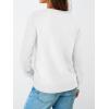 imageLILLUSORY Womens Lightweight Sweater Fall Fashion 2025 Pullover Soft Basic Knit Dressy Casual Tops Winter Outfits ClothesWhite