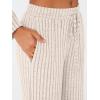 imageLILLUSORY Womens Lounge Sets 2 Piece Matching Pajamas Fall Fashion 2025 Ribbed Knit Outfits Long Sleeve Casual SweatsuitsApricot