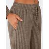 imageLILLUSORY Womens Lounge Sets 2 Piece Matching Pajamas Fall Fashion 2025 Ribbed Knit Outfits Long Sleeve Casual SweatsuitsBrown