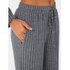 imageLILLUSORY Womens Lounge Sets 2 Piece Matching Pajamas Fall Fashion 2025 Ribbed Knit Outfits Long Sleeve Casual SweatsuitsDarkgrey