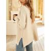 imageLILLUSORY Womens Mock Turtleneck Sweaters Oversized Long Sleeve Casual Knit Pullover 2025 Tunic Tops Wear with LeggingsApricot