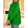 imageLILLUSORY Womens Mock Turtleneck Sweaters Oversized Long Sleeve Casual Knit Pullover 2025 Tunic Tops Wear with LeggingsBright Green
