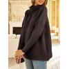 imageLILLUSORY Womens Mock Turtleneck Sweaters Oversized Long Sleeve Casual Knit Pullover 2025 Tunic Tops Wear with LeggingsCoffee