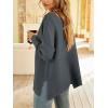 imageLILLUSORY Womens Mock Turtleneck Sweaters Oversized Long Sleeve Casual Knit Pullover 2025 Tunic Tops Wear with LeggingsDarkgrey