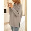 imageLILLUSORY Womens Mock Turtleneck Sweaters Oversized Long Sleeve Casual Knit Pullover 2025 Tunic Tops Wear with LeggingsLightkhaki