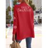 imageLILLUSORY Womens Mock Turtleneck Sweaters Oversized Long Sleeve Casual Knit Pullover 2025 Tunic Tops Wear with LeggingsXmasdeer