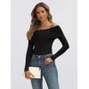 imageLILLUSORY Womens Off The Shoulder Sweater Fall Long Sleeve Going Out Y2k Tops Winter Date Night OutfitsBlack