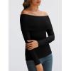 imageLILLUSORY Womens Off The Shoulder Sweater Fall Long Sleeve Going Out Y2k Tops Winter Date Night OutfitsBlack