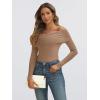 imageLILLUSORY Womens Off The Shoulder Sweater Fall Long Sleeve Going Out Y2k Tops Winter Date Night OutfitsKhaki