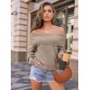 imageLILLUSORY Womens Off The Shoulder Sweater Oversized Batwing Sleeve Loose Pullover Sweaters TopsApricot