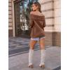 imageLILLUSORY Womens Off The Shoulder Sweater Oversized Batwing Sleeve Loose Pullover Sweaters TopsCaramel